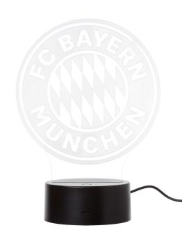 Preview: FC Bayern München LED-Logo Rot 18,5x14,5 cm